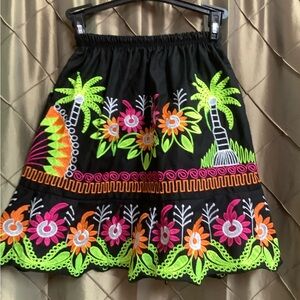NWOT- Girl’s Embroidered Pull-on Cotton Skirt
